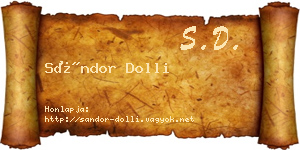 Sándor Dolli névjegykártya